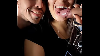 Wife Gives Husband A Blowjob And Swallows Cum After Watching Luana Kazaki And Arthur Urso