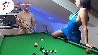 Uninhibited Couple Engages In Intimate Play On A Pool Table